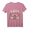 Distressed Put On A Happy Radio Design Musikliebhaber T-Shirt – Vintage Radio & Rock'n'Roll Motiv für Musikfans