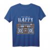 Distressed Put On A Happy Radio Design Musikliebhaber T-Shirt – Vintage Radio & Rock'n'Roll Motiv für Musikfans