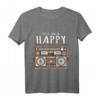 Distressed Put On A Happy Radio Design Musikliebhaber T-Shirt – Vintage Radio & Rock'n'Roll Motiv für Musikfans