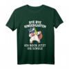 Kinder Bye bye Kindergarten ich rock jetzt die Schule - Mädchen T-Shirt für Schulanfang mit Einhorn Motiv, perfekt für die Einschulung 2022