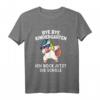 Kinder Bye bye Kindergarten ich rock jetzt die Schule - Mädchen T-Shirt für Schulanfang mit Einhorn Motiv, perfekt für die Einschulung 2022