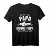 Papa & Bonus Papa Fäuste T-Shirt – Lustiges Vatertagsgeschenk für Stiefväter und Bonusväter