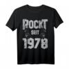 45. Geburtstag Rockt Seit 1978 T-Shirt – Coole Geburtstagsgeschenk für Metal, Gitarren Fans & Rockmusikliebhaber