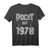 45. Geburtstag Rockt Seit 1978 T-Shirt – Coole Geburtstagsgeschenk für Metal, Gitarren Fans & Rockmusikliebhaber