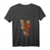 Damen Teufelshörne Zeichen Retro Vintage Metal Fork Pommesgabel T-Shirt mit V-Ausschnitt – Perfektes Geschenk für Rock- und Metal-Fans und Musiker