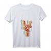Damen Teufelshörne Zeichen Retro Vintage Metal Fork Pommesgabel T-Shirt mit V-Ausschnitt – Perfektes Geschenk für Rock- und Metal-Fans und Musiker