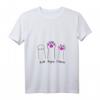 Damen Rock Paper Schere Katzenpfoten T-Shirt mit V-Ausschnitt – Lustiges und niedliches Katzen-Design, perfektes Geschenk für Katzenliebhaber und Familien