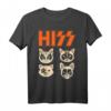 Hiss Funny Cats Kittens Rock Rockin T-Shirt – Lustiges Katzenliebhaber Design für Tierfreunde & Rockfans
