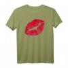 Kuss Lippen T-Shirt für Singles & Verliebte - Romantisches, Trendiges Shirt für Dates und besondere Anlässe
