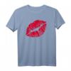 Kuss Lippen T-Shirt für Singles & Verliebte - Romantisches, Trendiges Shirt für Dates und besondere Anlässe