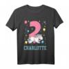 Kinder Charlotte Mädchen Einhorn Ich bin 2 Jahre alt Geburtstags T-Shirt - Perfekt für den 2. Kindergeburtstag und Einhorn Fans