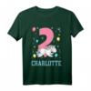 Kinder Charlotte Mädchen Einhorn Ich bin 2 Jahre alt Geburtstags T-Shirt - Perfekt für den 2. Kindergeburtstag und Einhorn Fans