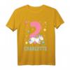 Kinder Charlotte Mädchen Einhorn Ich bin 2 Jahre alt Geburtstags T-Shirt - Perfekt für den 2. Kindergeburtstag und Einhorn Fans