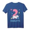 Kinder Charlotte Mädchen Einhorn Ich bin 2 Jahre alt Geburtstags T-Shirt - Perfekt für den 2. Kindergeburtstag und Einhorn Fans