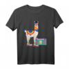 HapDuck Rollschuhfahrer T-Shirt mit Lama und Alpaka - Lustiges Geschenk für Skater, Party & Skate-Events