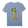Lustiges Schmelzendes Rubik Würfel T-Shirt – Perfektes Geschenk für Puzzle- und Mathematikliebhaber zu Geburtstagen, Weihnachten & Feiertagen