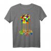 Lustiges Schmelzendes Rubik Würfel T-Shirt – Perfektes Geschenk für Puzzle- und Mathematikliebhaber zu Geburtstagen, Weihnachten & Feiertagen