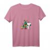HapDuck Snoopy Woodstock Feiertags-Baum T-Shirt mit V-Ausschnitt - Lizenziertes Peanuts Design für Geburtstags- und Feiertagsfeiern