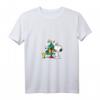 HapDuck Snoopy Woodstock Feiertags-Baum T-Shirt mit V-Ausschnitt - Lizenziertes Peanuts Design für Geburtstags- und Feiertagsfeiern