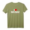 HapDuck T-Shirt mit I Love Music & I Heart Music - Lustiges Musik Fan Shirt für Geburtstag, Weihnachten & Geschenkideen
