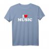 HapDuck T-Shirt mit I Love Music & I Heart Music - Lustiges Musik Fan Shirt für Geburtstag, Weihnachten & Geschenkideen