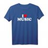 HapDuck T-Shirt mit I Love Music & I Heart Music - Lustiges Musik Fan Shirt für Geburtstag, Weihnachten & Geschenkideen