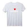 HapDuck T-Shirt mit I Love Music & I Heart Music - Lustiges Musik Fan Shirt für Geburtstag, Weihnachten & Geschenkideen