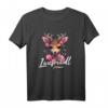 Hirsch T-Shirt Damen Trachtenshirt Dirndl Shirt für Oktoberfest & Volksfest - Lustiges bayerisches Trachten T-Shirt mit Hirschmotiv