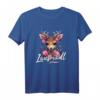 Hirsch T-Shirt Damen Trachtenshirt Dirndl Shirt für Oktoberfest & Volksfest - Lustiges bayerisches Trachten T-Shirt mit Hirschmotiv