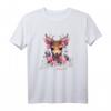 Hirsch T-Shirt Damen Trachtenshirt Dirndl Shirt für Oktoberfest & Volksfest - Lustiges bayerisches Trachten T-Shirt mit Hirschmotiv
