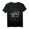 Quadratwurzel 225 = 15 Jahre Alt - Lustiges Geburtstags-T-Shirt für Jungen und Mädchen mit Mathe- und Wissenschafts-Humor