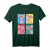 Pink Panther Colorful Portrait Panels T-Shirt - Lizenziertes, buntes Cartoon-Design für Fans