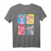Pink Panther Colorful Portrait Panels T-Shirt - Lizenziertes, buntes Cartoon-Design für Fans
