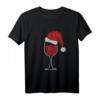 Lustiges Wein T-Shirt mit Weihnachtsmütze – Perfektes Geschenk für Weinliebhaber zu Weihnachten, Nikolaus & Festen