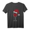Lustiges Wein T-Shirt mit Weihnachtsmütze – Perfektes Geschenk für Weinliebhaber zu Weihnachten, Nikolaus & Festen