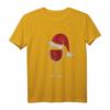 Lustiges Wein T-Shirt mit Weihnachtsmütze – Perfektes Geschenk für Weinliebhaber zu Weihnachten, Nikolaus & Festen