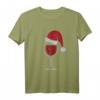 Lustiges Wein T-Shirt mit Weihnachtsmütze – Perfektes Geschenk für Weinliebhaber zu Weihnachten, Nikolaus & Festen