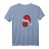 Lustiges Wein T-Shirt mit Weihnachtsmütze – Perfektes Geschenk für Weinliebhaber zu Weihnachten, Nikolaus & Festen