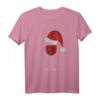 Lustiges Wein T-Shirt mit Weihnachtsmütze – Perfektes Geschenk für Weinliebhaber zu Weihnachten, Nikolaus & Festen