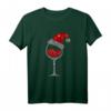 Christmas Wine Shirt mit Glas Rotwein und Weihnachtsmütze – Lustiges Festtags-Design für Weinliebhaber als Weihnachtsgeschenk
