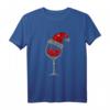 Christmas Wine Shirt mit Glas Rotwein und Weihnachtsmütze – Lustiges Festtags-Design für Weinliebhaber als Weihnachtsgeschenk