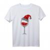 Christmas Wine Shirt mit Glas Rotwein und Weihnachtsmütze – Lustiges Festtags-Design für Weinliebhaber als Weihnachtsgeschenk