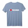 Ich liebe Techno T-Shirt mit Herz-Artwork – Perfektes Geschenk für Elektronik- und Musikfans zu Geburtstag, Valentinstag & Weihnachten