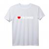 Ich liebe Techno T-Shirt mit Herz-Artwork – Perfektes Geschenk für Elektronik- und Musikfans zu Geburtstag, Valentinstag & Weihnachten