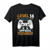 Level 14 Unlocked Official Teenager Gamer T-Shirt – Lustiges Geburtstagsshirt für 14-Jährige, Gamer, Retro & Vintage Design