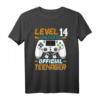 Level 14 Unlocked Official Teenager Gamer T-Shirt – Lustiges Geburtstagsshirt für 14-Jährige, Gamer, Retro & Vintage Design