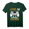 Level 14 Unlocked Official Teenager Gamer T-Shirt – Lustiges Geburtstagsshirt für 14-Jährige, Gamer, Retro & Vintage Design
