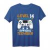 Level 14 Unlocked Official Teenager Gamer T-Shirt – Lustiges Geburtstagsshirt für 14-Jährige, Gamer, Retro & Vintage Design