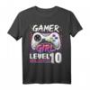 Gamer Girl Level 10 Freigeschaltetes Videospiel Geburtstags T-Shirt für Mädchen – Perfekt für 10. Geburtstag & Gaming Partys