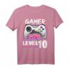 Gamer Girl Level 10 Freigeschaltetes Videospiel Geburtstags T-Shirt für Mädchen – Perfekt für 10. Geburtstag & Gaming Partys